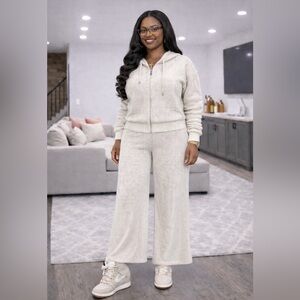 Women's Cream Knit Lounge Set